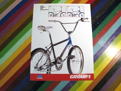 vtg 1980s BMX promo 1986 Haro Group 1 promo flyer spec sheet - Изображение 1 из 2