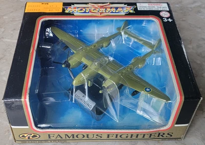 De colección Nuevo Motormax Famous Fighters Diecast P-38 Lightning WWII Fighter 603101 Foto 1 de 4