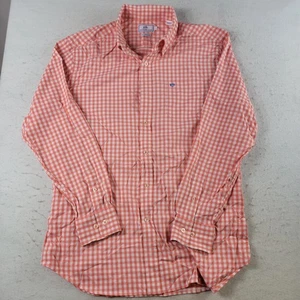 CAMISA ABOTONADA SOUTHERN TIDE PARA HOMBRE MANGA LARGA TALLA L CUADROS BLANCOS MELOCOTÓN - Imagen 1 de 7