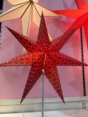 Ikea STRALA Estrella Lámpara Colgante Pantalla Rojo/Rosa/Verde 28" 806.065.90 - NUEVO Foto 1 de 4