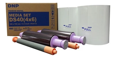 DNP DS40 4x6" Media Kit (DS40PK46), 2 rolls of paper & ribbon per box, 800 print - Image 1 of 2
