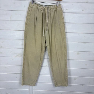 URBAN OUTFITTERS Trousers Womens Size Small Ivory Corduroy Cord Barrel Leg - Image 1 of 4