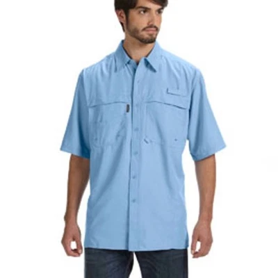 Dri Duck Blue TexStar MidStresm Services LP Catch Fishing Button Down Sz M - Image 1 of 4