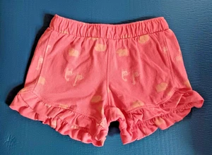 Shorts 0 To 3 Months Girls Carters with Ruffles Baby Pink Safari Animals  - Picture 1 of 3