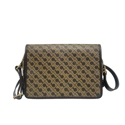 Auth GHERARDINI - Brown Black Dark Brown PVC Leather Shoulder Bag - Image 1 of 4