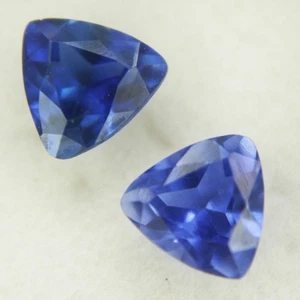 Natural Blue Sapphire 2.00 Ct Eye Clean Trillion Shape Loose Gemstones - Picture 1 of 3