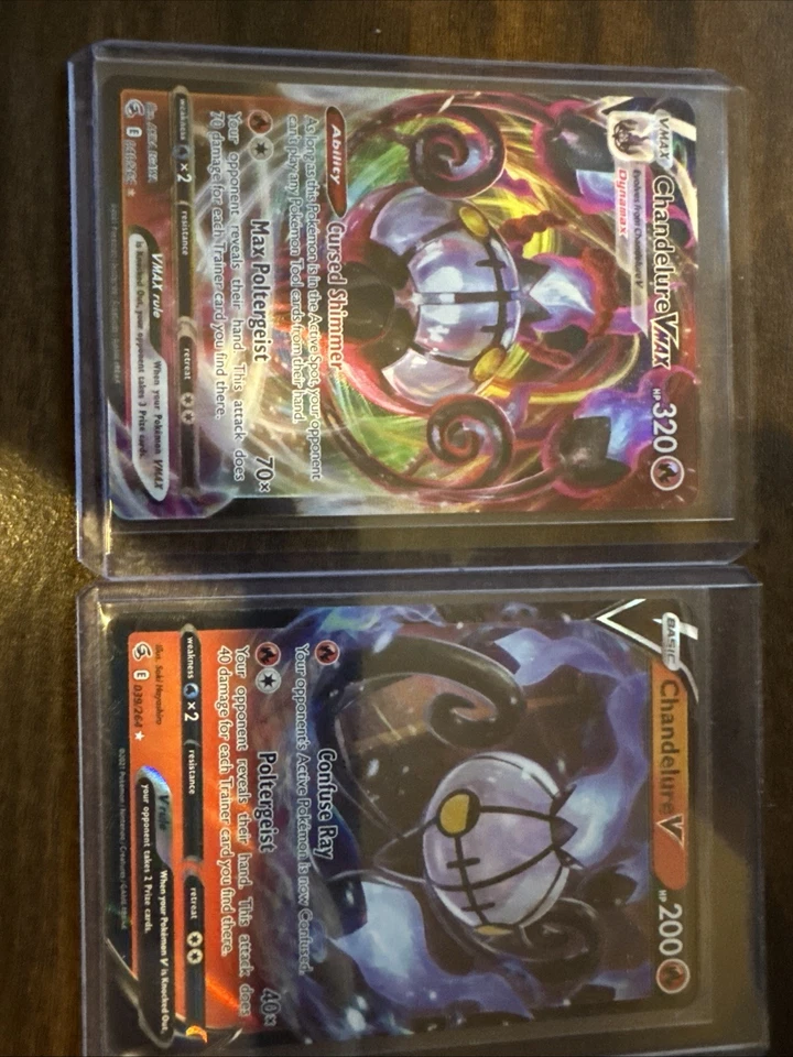 Chandelure V & Chandelure VMAX 039/264 040/264 SWSH08: Fusion Strike Pokemon NM - Image 1 of 1