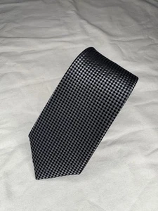 TED BAKER London Krawatte 100% Seide Grau Schwarz Geometrisch Krawatte - Bild 1 von 7