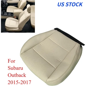 Cubierta de asiento inferior del conductor de cuero sintético marfil cálido para Subaru Outback 2015-2017 - Imagen 1 de 9