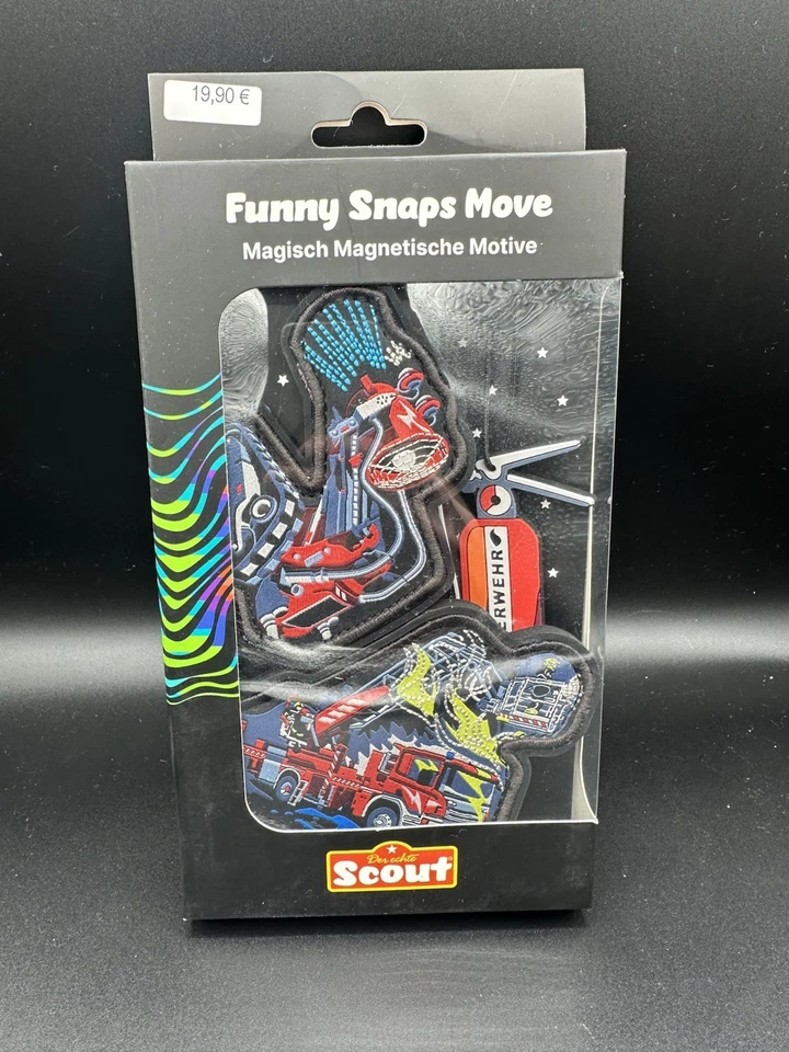 Scout Funny Snaps Move 3er Set Schulranzen-Zubehör Feuerwehr rot blaugrau - Bild 1 von 1