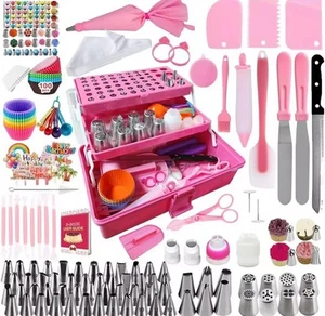 359pcs Pink Baking Supplies Set Cake Decorating With 66 Baking Set - Picture 1 of 6