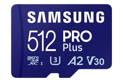 SAMSUNG PRO Plus (2023) mit SD-Adapter, Micro-SDXC Speicherkarte, 512 GB, 180 MB - Bild 1 von 3