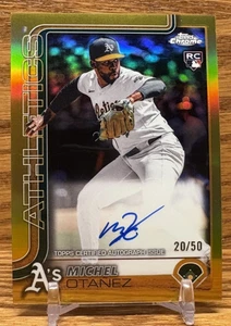 MICHEL OTANEZ Gold Refractor /50 Rookie Autograph | 2025 Topps Chrome ATHLETICS - Picture 1 of 2