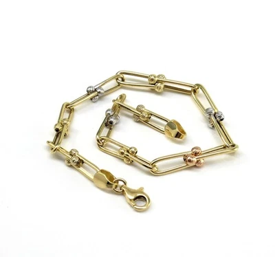 Armband 585/-14k Gold Tricolor ca. 20 cm NEU 553 - Bild 1 von 3