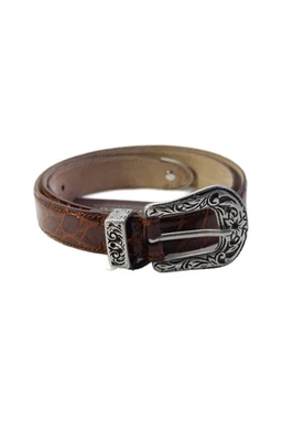 Cinturón con hebilla Tardini para hombre deportivo óxido genuino cocodrilo americano 1" talla 36 Foto 1 de 4