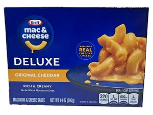 Kraft Original Cheddar Cheese Sauce Macaroni & Cheese Deluxe Dinner 14 oz Mac - Picture 1 of 1