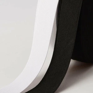 50mm 38mm 25mm 19mm wide woven Sewing Elastic Trouser Dressmaking BLACK & WHITE - Picture 1 of 3
