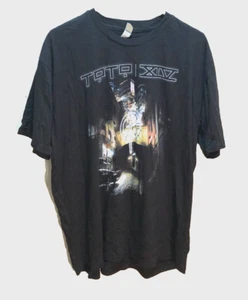 Toto XIV Tour 2015 Rock Me Label Original Two-Sided Concert Black T-Shirt 2XL - Picture 1 of 2
