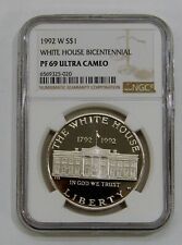 1992 W White House Bicentennial Proof Commemorative Silver Dollar NGC PF 69 UC