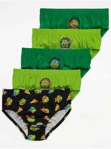 Teenage Mutant Ninja Turtles Pants Briefs Boys Green 5 Pack - Picture 1 of 6