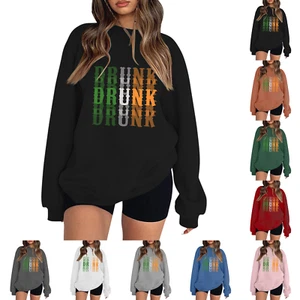 Women's Casual Fashion Valentine's Day Print Long Sleeve O-Neck Sweatshirts - Picture 1 of 39