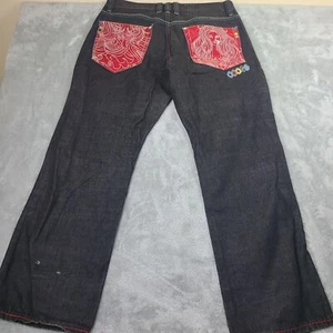 Vintage Black Denim COOGI Jeans w/Embroidered Back Pockets.Pockets  Size 38 X 34 - Picture 1 of 24