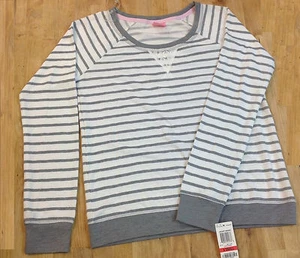 Jenni by Jennifer Moore Women's Ivory Stripes Pajama Top, Size S - Picture 1 of 1