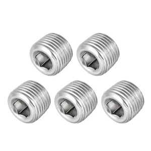 Hex Countersunk Plug Stainless Steel Pipe Fitting 1/8NPT Male Thread Socket 5Pcs - Picture 1 of 4