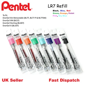 Pentel LR7 Energel Pen Recarga 0,7 mm Bola Punta de Metal Multi Co Tinta LR7 - Todos los Colores - Imagen 1 de 13
