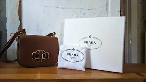 Prada Brown Leather Saddle Bag - Picture 1 of 8
