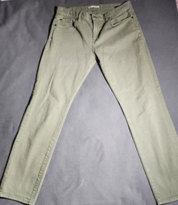 Pantaloni donna 7 For All Mankind taglia 29 verde chiaro gamba dritta jeans cintura passanti - Foto 1 di 19