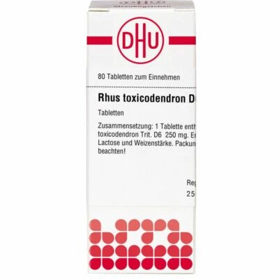 DHU-ARZNEIMITTEL GMBH & CO. KG RHUS TOXICODENDRON D 6 Tabletten 80 St PZN01783694