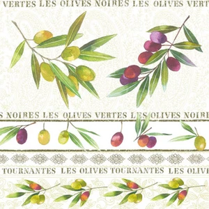 Paper Cocktail Napkins 40 pcs 10"x10" Tapenade Olives Wine, Winery, Greek - Picture 1 of 1