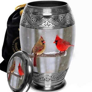 Cozy Cardinals Cremation Urn Cremation Urns Adult, Urns for Human Ashes - Picture 1 of 9