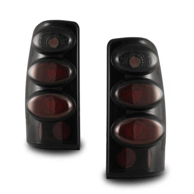 Pair Black Smoked Lens Tail Lights For 2000-2006 Chevy Tahoe Suburban GMC Yukon Foto 1 de 4