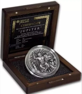 2016 Niue $2 Roman Gods Jupiter King .999 Silver 2oz Coin 1 Of 500 Mintage - Image 1 of 4