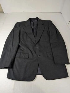 Blazer vintage Burberrys' uomo 40 blazer pura lana grigio scuro 2 bottoni (difetti) - Foto 1 di 11