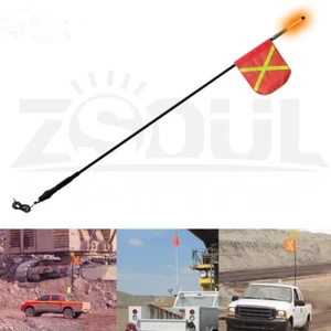 6FT Mining Whip Warning Light Safety Flag For mining/sand/off road/utv/Buggy - Picture 1 of 9