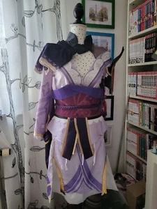 Genshin Impact Cosplay Ei Baal Raiden Shogun + Schuhe + Perücke neu uwo - Bild 1 von 9