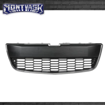 Black Front Lower Bumper Grille w/ Chrome Trim Fit For 2012-2016 Chevrolet Sonic Foto 1 de 4