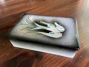 Vintage 1950s Sascha Brastoff "Jeweled Bird" Covered Box — Signed Sascha B. - Picture 1 of 13