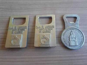 Lote de 3 abridores metálicos Cajamadrid años 70 - Imagen 1 de 2