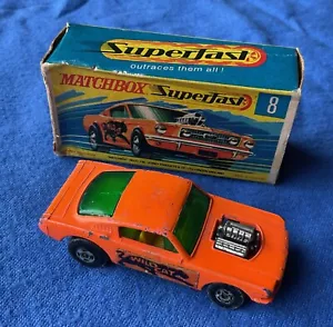 1970 Matchbox Superfast MB-8 MUSTANG WILDCAT Dragster 1:64 scale model boxed. - Picture 1 of 4
