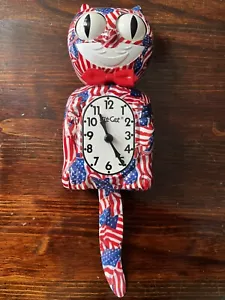Limited Edition “Patriot” KIT-CAT KLOCK - NO BOX - SEE DESCRIPTION - Picture 1 of 8