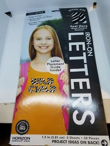 Next Style Flocked Texture Iron On Letters ZEBRA Print - Picture 1 of 3