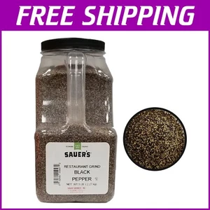 Restaurant Quality Coarse Ground Black Pepper - 5 lb Canister, All Natural - Picture 1 of 7