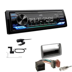 JVC Digital 1-DIN Autoradio DAB+ Bluetooth für Fiat Panda 2003-2012 grau - Bild 1 von 6