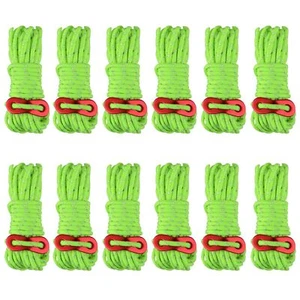 Reflective Nylon Cord with Rope Adjusters, Tent Guyline Paracord Camping Rope... - Picture 1 of 7