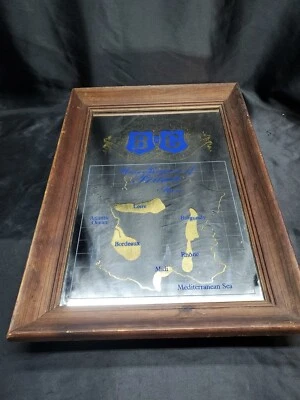 B & G WINE BAR MIRROR WINES OF BURGUNDY/WINE REGIONS OF FRANCE C5 - Image 1 of 4