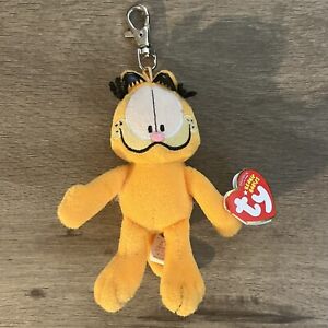 TY Beanie Baby Collection 2006 - GARFIELD the Cat Metal Key/Bag Clip